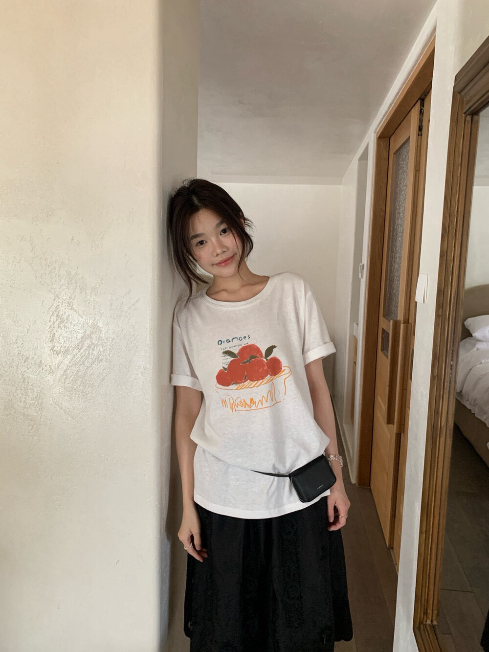 🍅 水果印花圖案棉質TEE￼