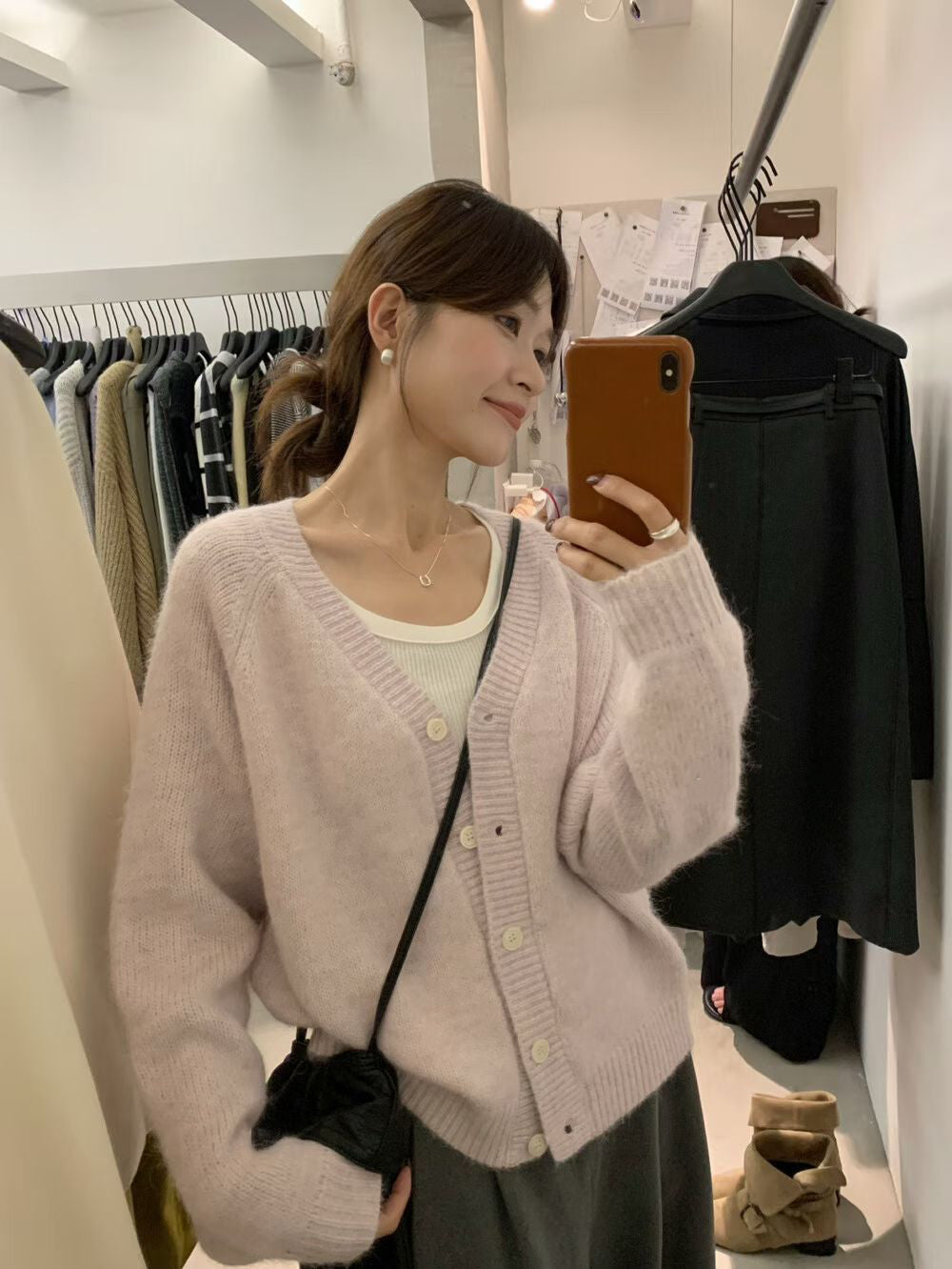 // 8%Wool慵懶感直坑紋邊CD