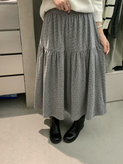 // 絨感小碎花蛋糕中裙