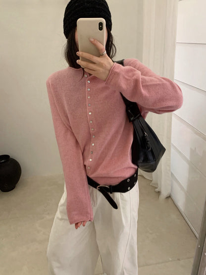 // 40%wool卷卷邊7色排扣CD