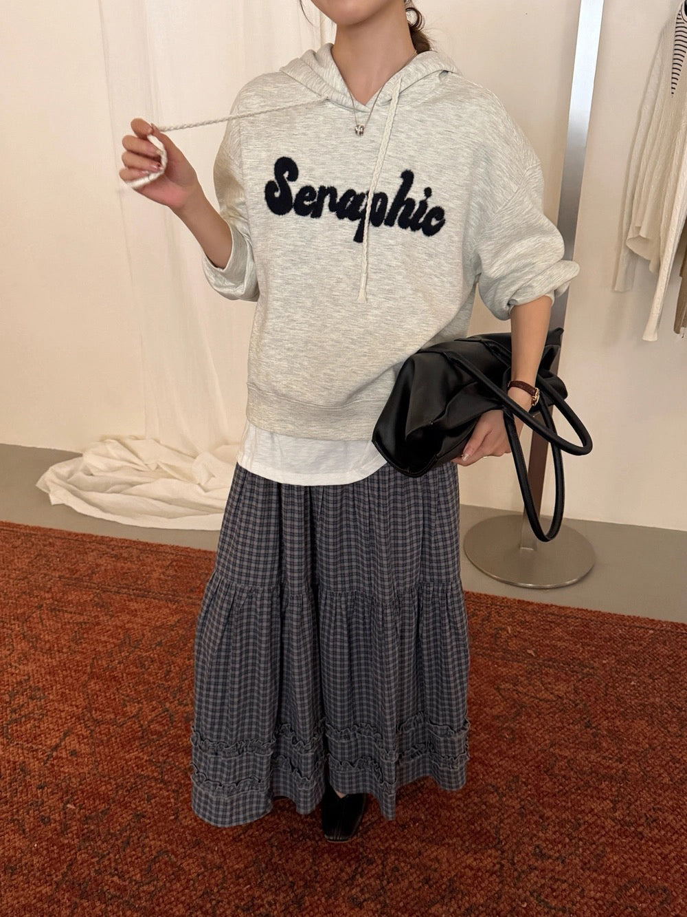 S24 / 荷葉花邊格仔層層蛋糕SK