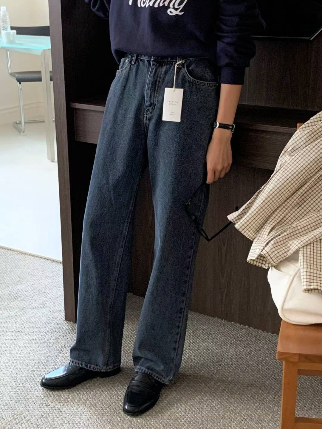 // 復古經典洗水色牛仔褲