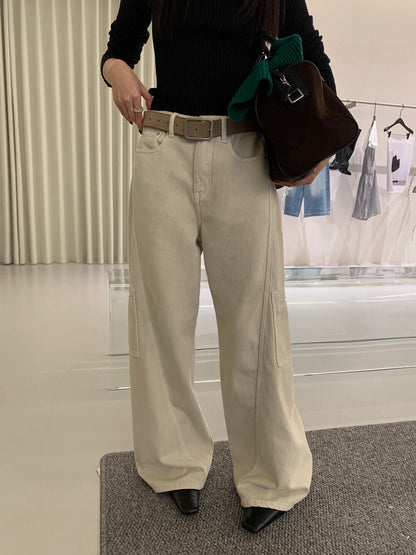 // 斜縫線工裝口袋褲