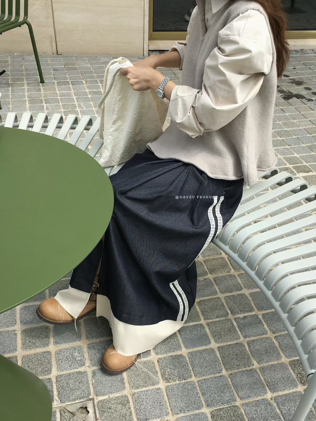 // 超美荷葉花邊腳針織背心