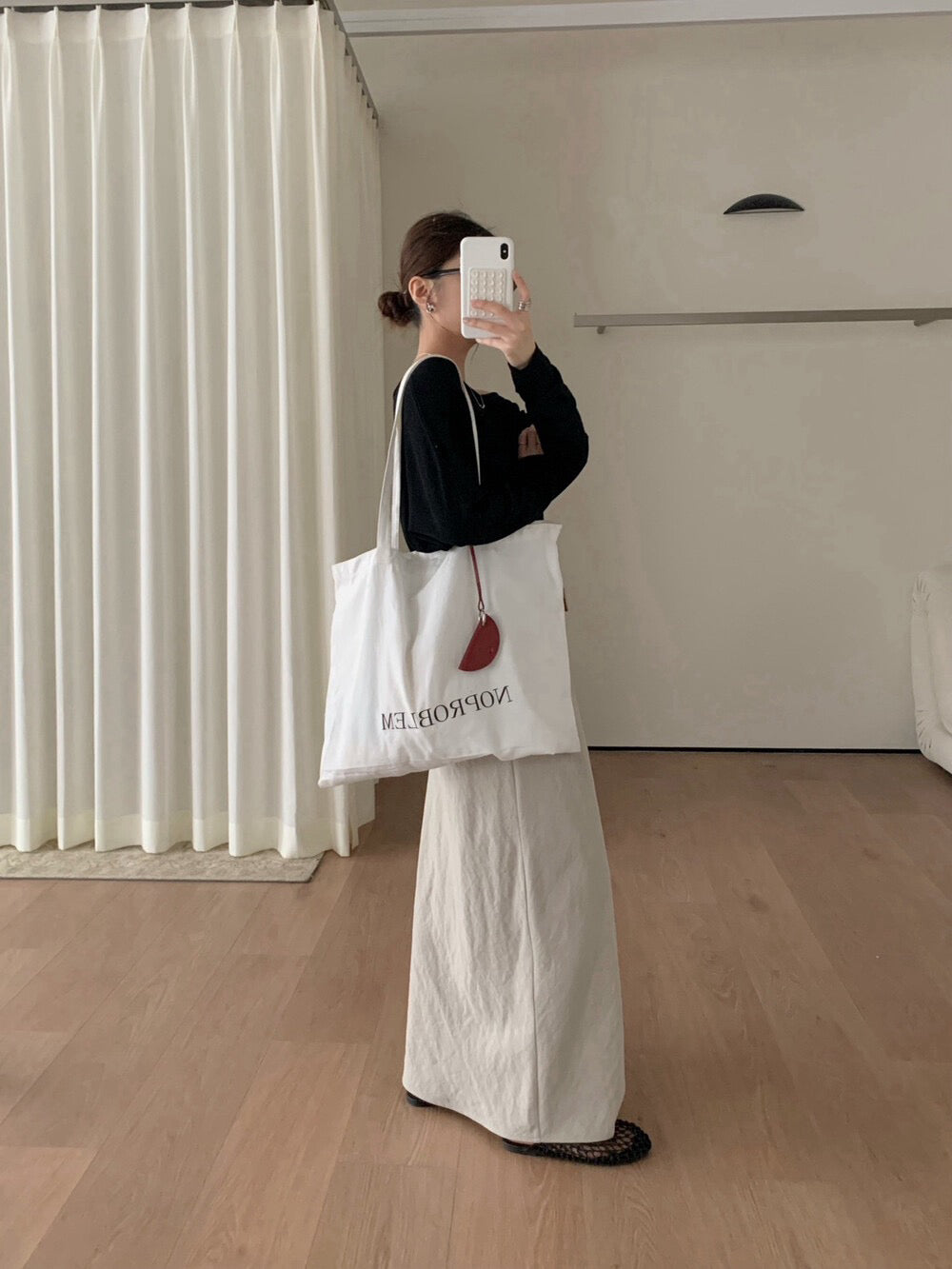 // 垂感肌理感微A顯瘦SK