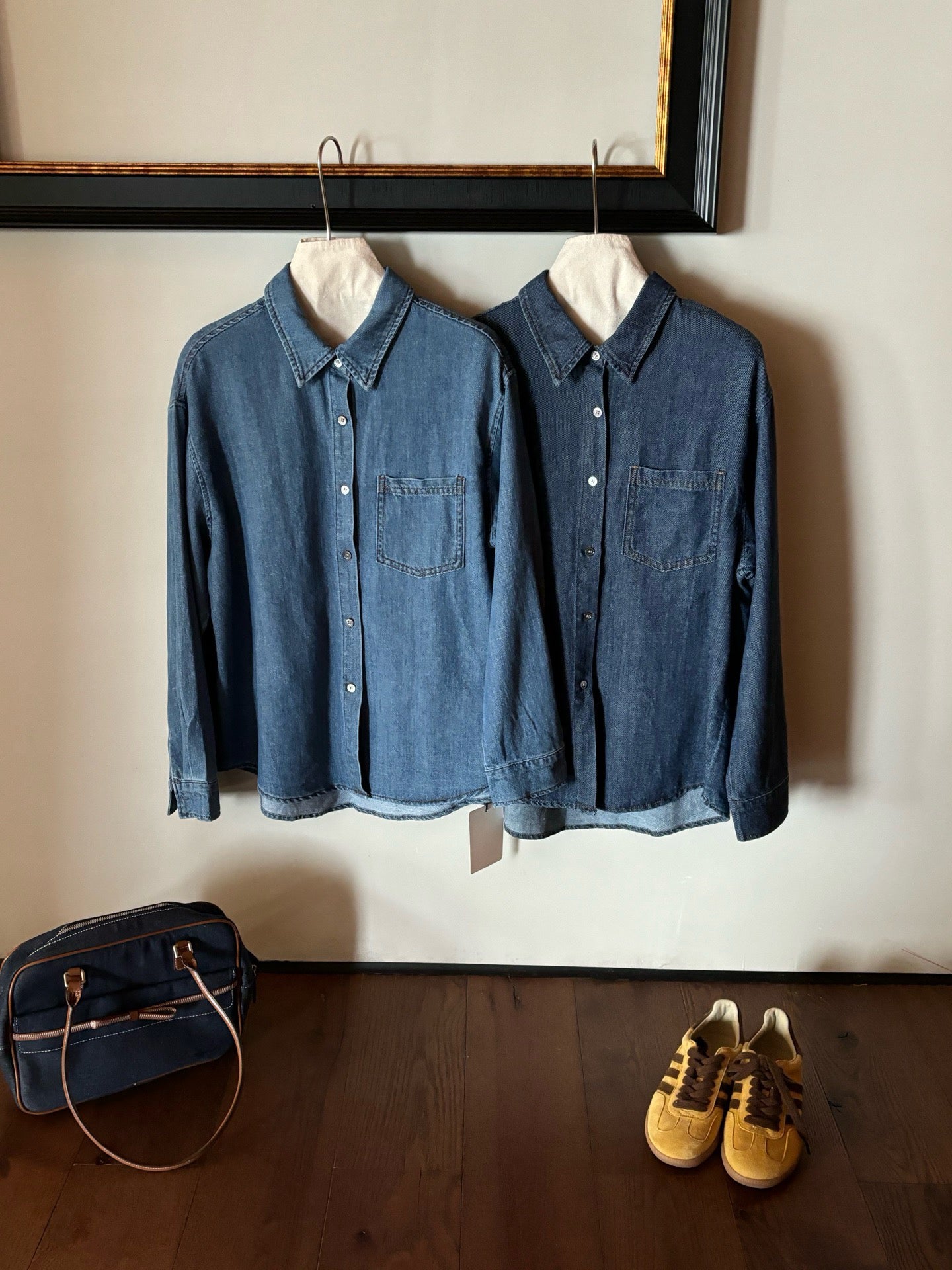 // 經典復古洗水色口袋SH