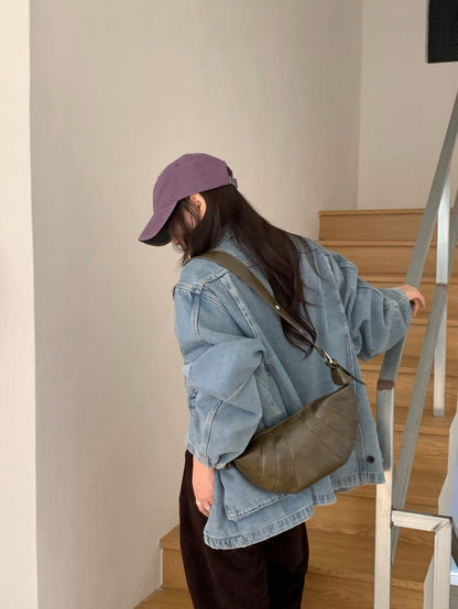 // 慵懶寬鬆超韓牛仔外套