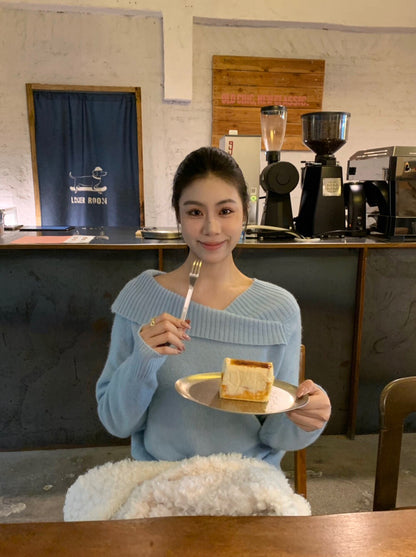 // 50%羊毛設計感領子針織NT