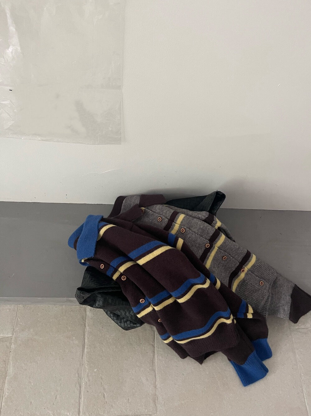 // 超韓復古配色間條開胸NT