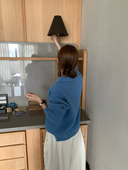 // 慵懶感直織紋軟糯翻領NT