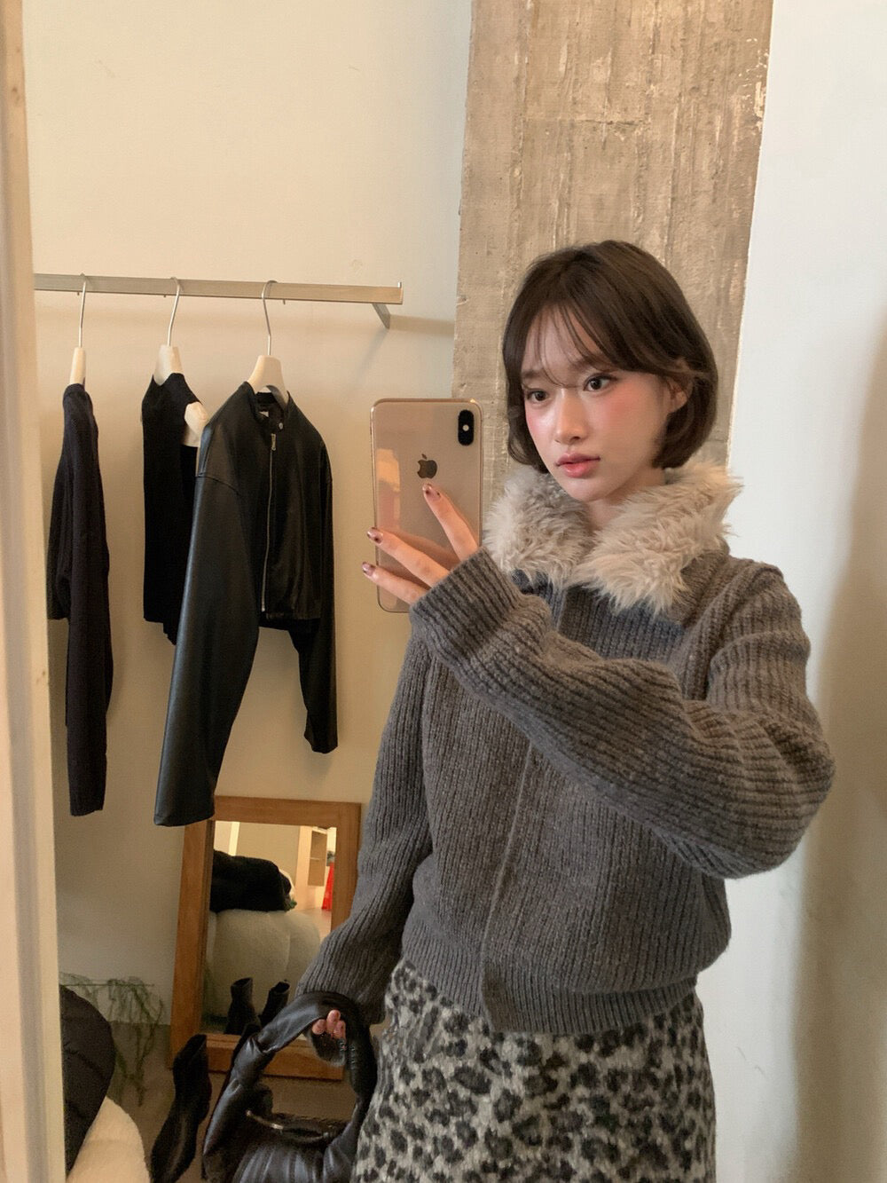 // 20%羊毛高質可拆毛毛領CD