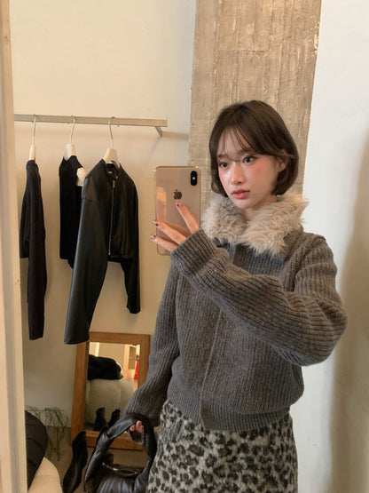 // 20%羊毛高質可拆毛毛領CD