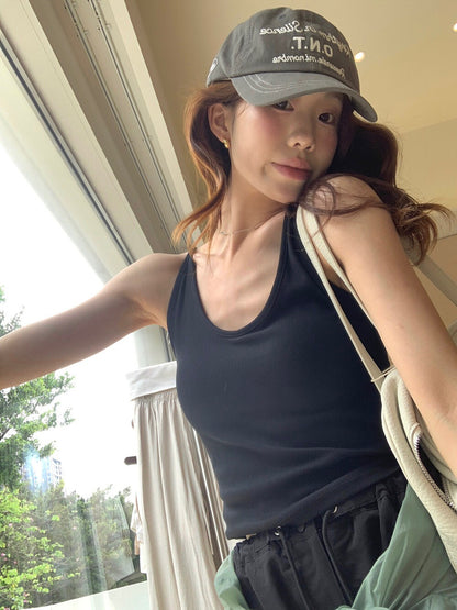 // 連pad超大彈性夏日實用款背心