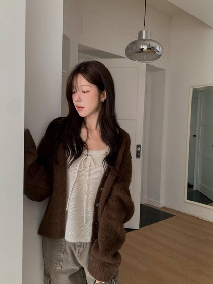 // 可單穿特別織紋針織小吊帶