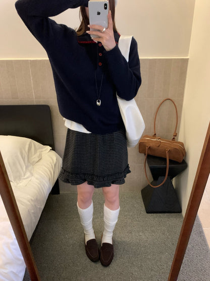 // 30%raccoon親膚miumiu風撞色包邊polo領NT