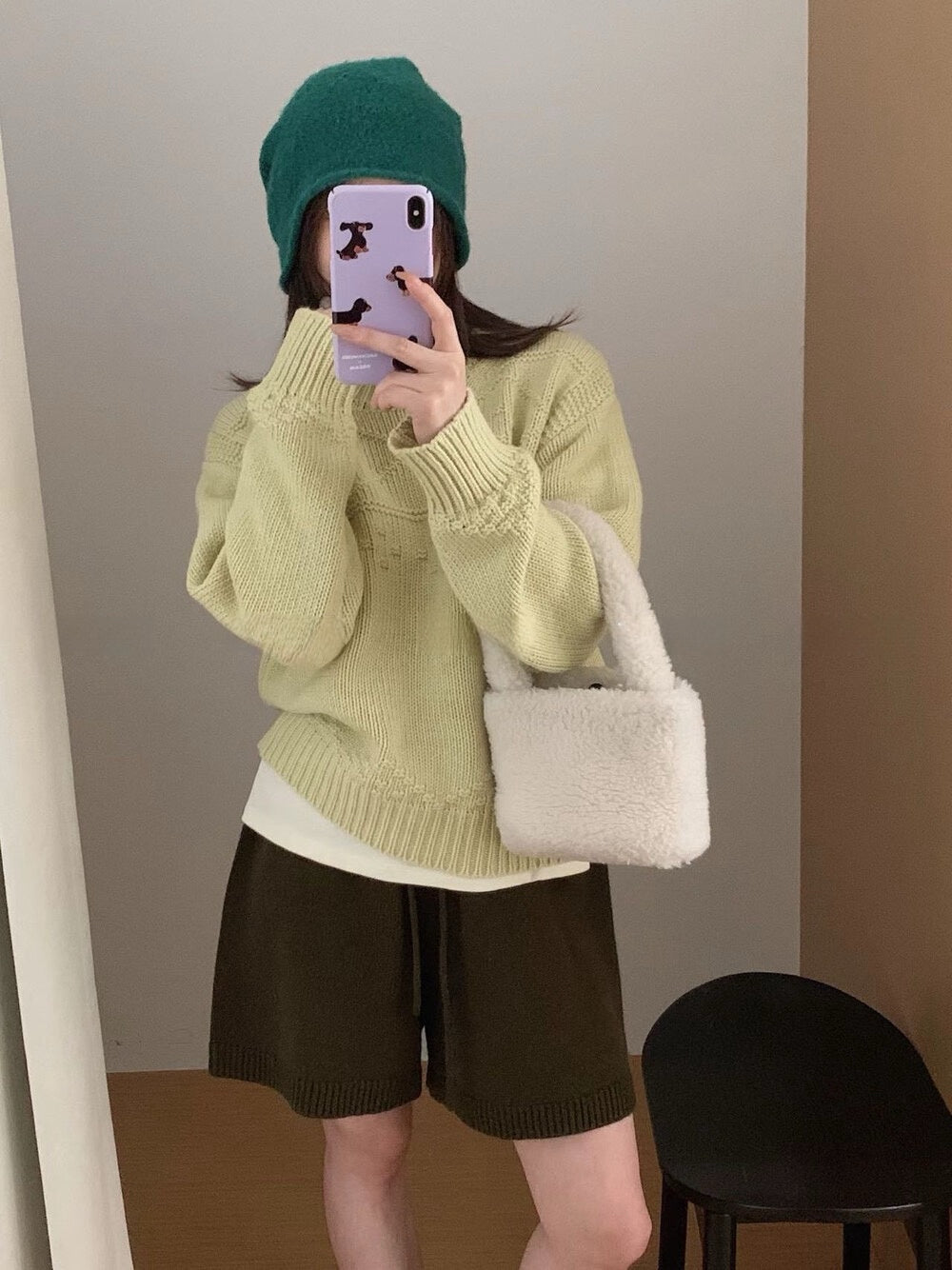 // 菱格織紋高級感圓領NT