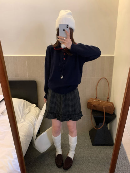 // 30%raccoon親膚miumiu風撞色包邊polo領NT