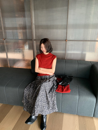 // 可分開慵懶半高領小短袖NT+披肩兩件套