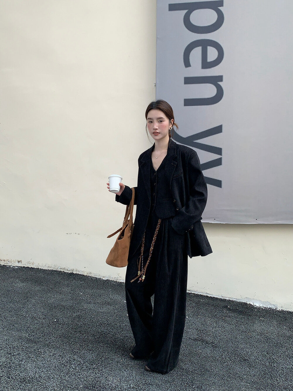 // 超美雪尼爾絨馬甲+褲+外套SET(外套可分開單買)