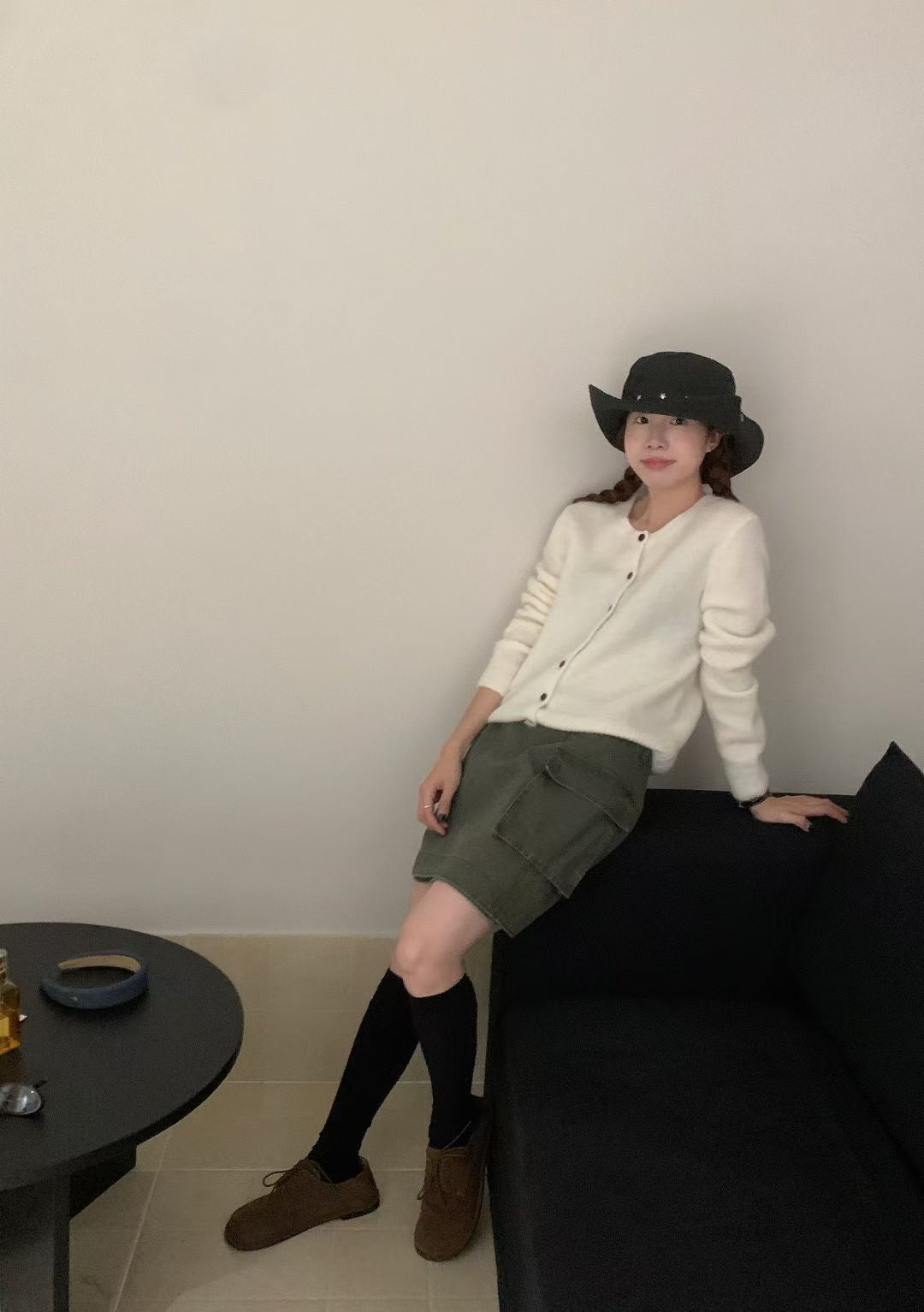 // wool+mohair螺紋領口CD