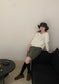 // wool+mohair螺紋領口CD