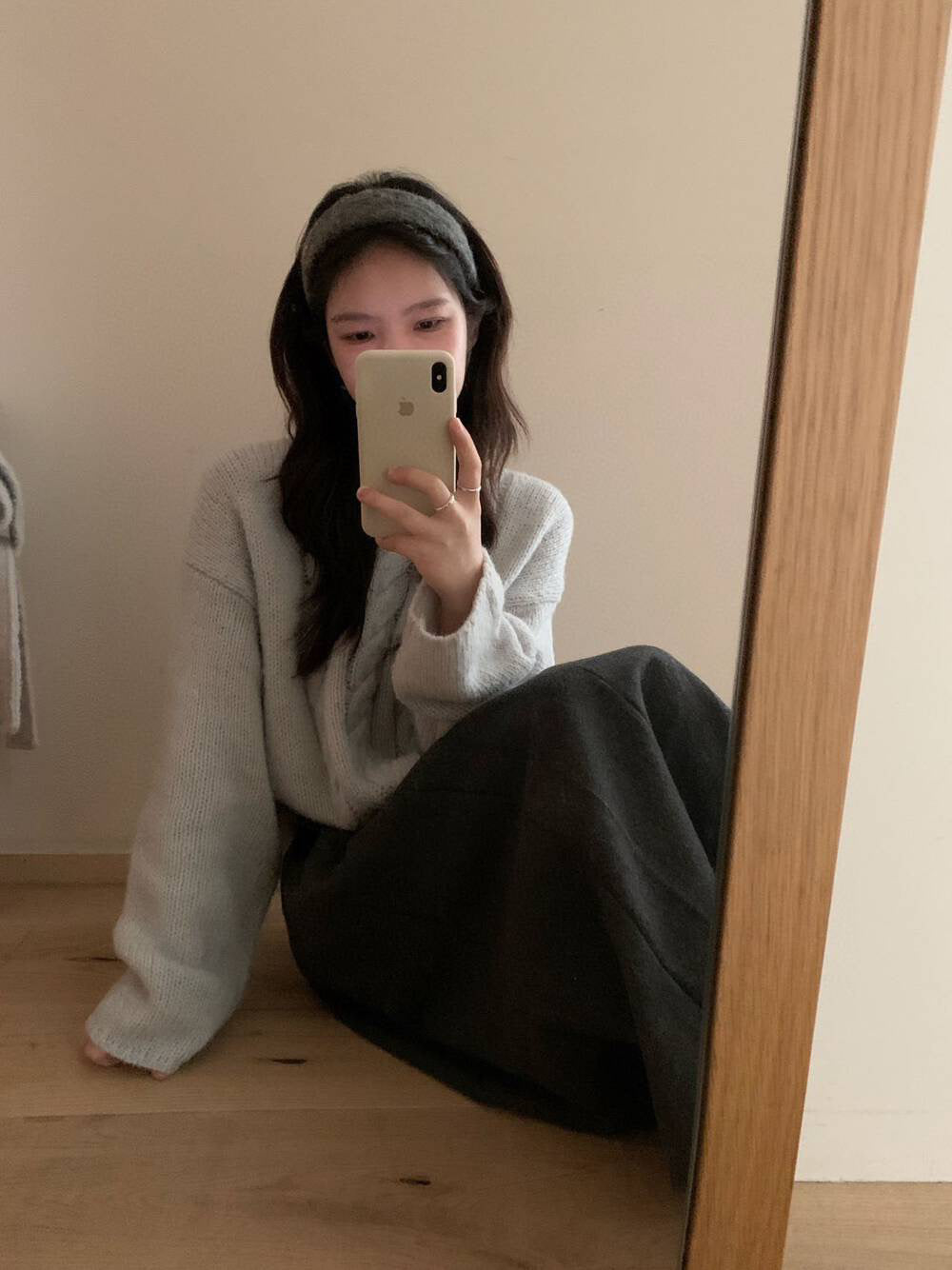 // 15%羊毛扭紋麻花寬鬆款毛衣