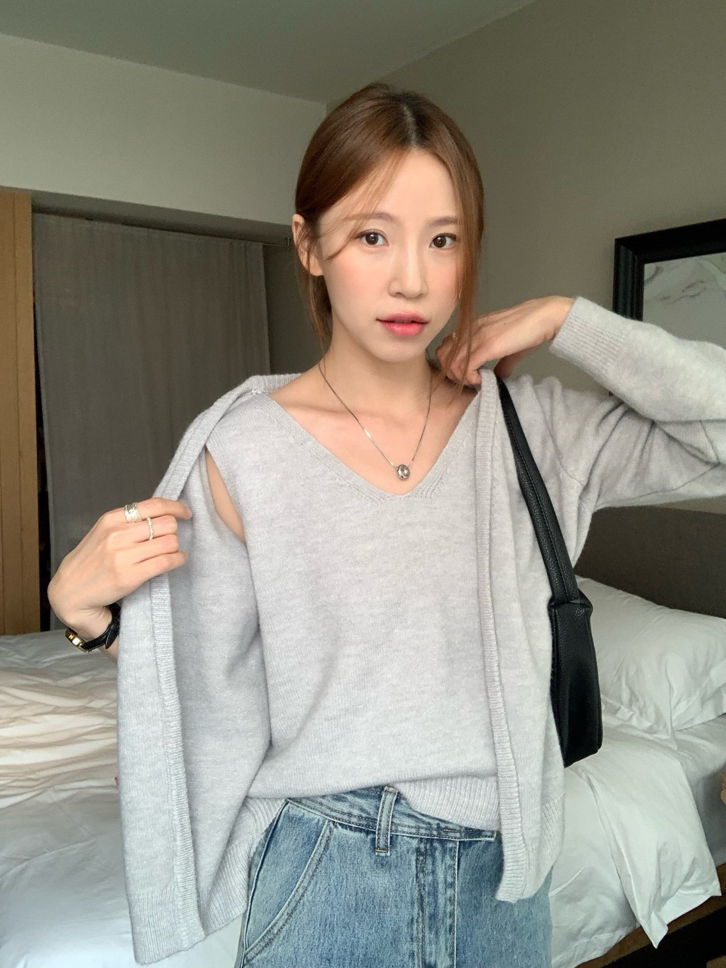 (部分現貨) // 超soft 5%羊毛背心+外套兩件套