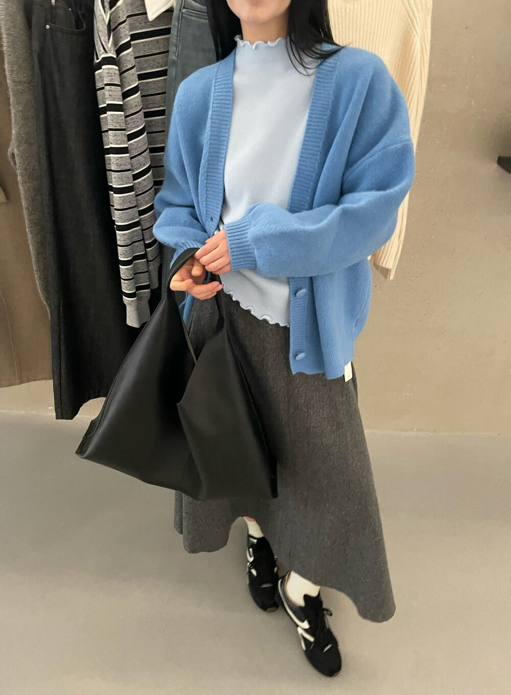 // 多巴胺色系包扣寬鬆袖CD