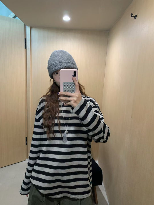// 質感超好的classic粗間條TEE
