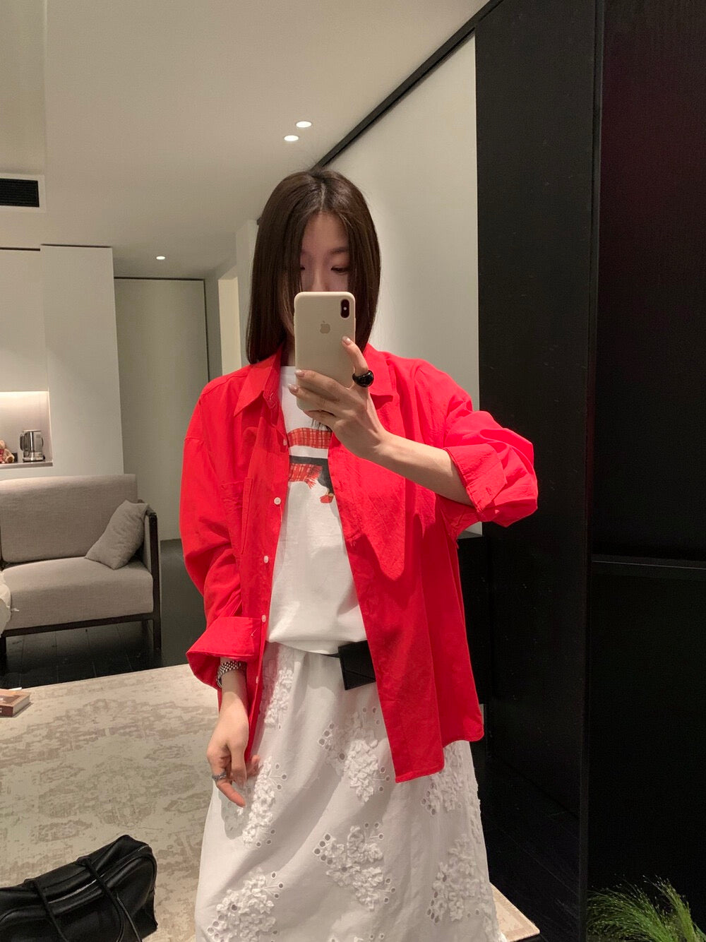 🦩 春天必入前短後長口袋恤衫