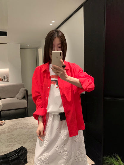 🦩 春天必入前短後長口袋恤衫