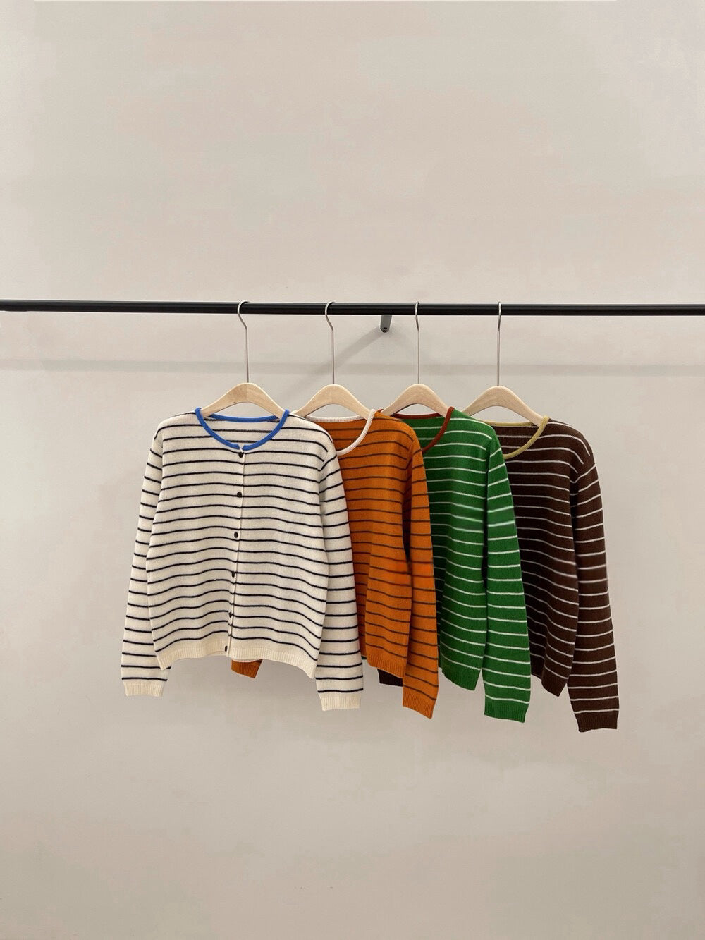 // 100%wool復古撞色包邊間條CD