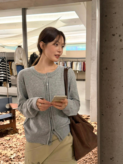 C30 / 假兩件設計鏤空鈎花針織外套