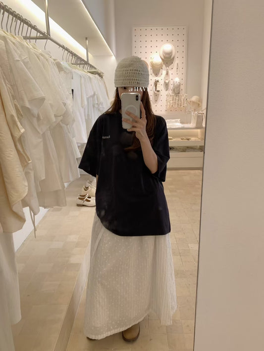 // 留意細節超美的鈎花中裙