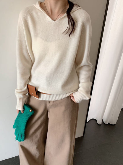 // 100%綿羊毛無縫一體連帽NT