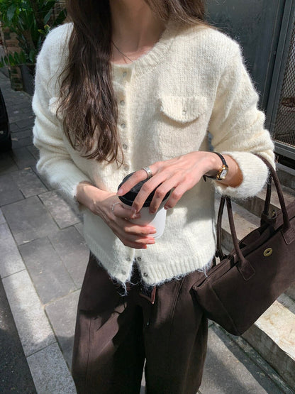 // 超軟糯雙口袋圓領CD