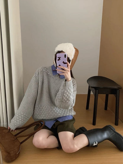 // 菠蘿針重工粗針毛衣