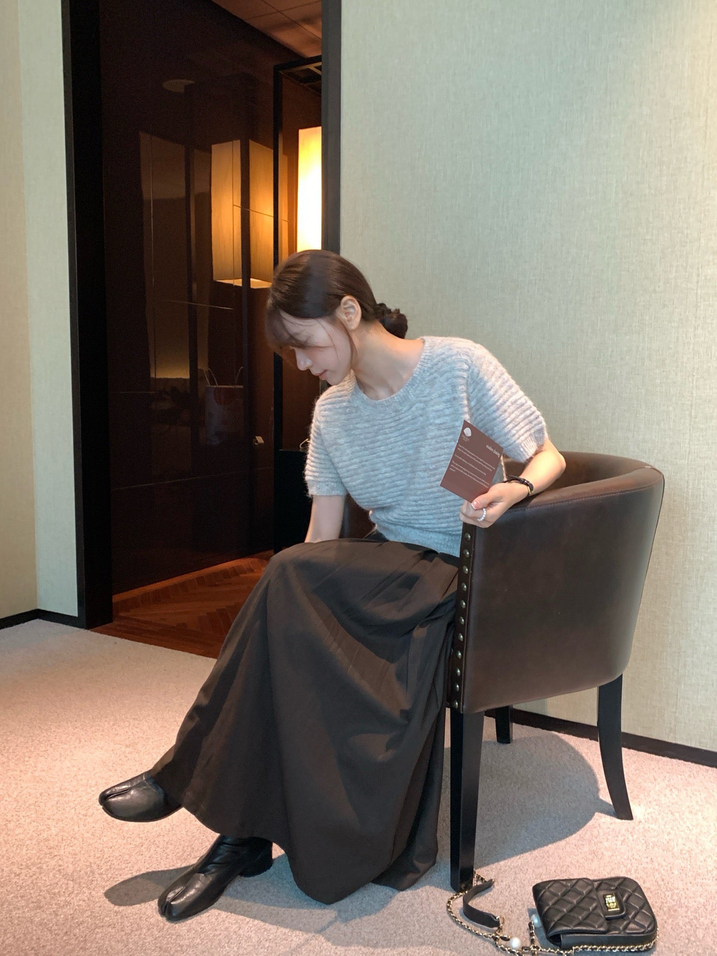 // lyocell壓褶遮肉休閒感SK