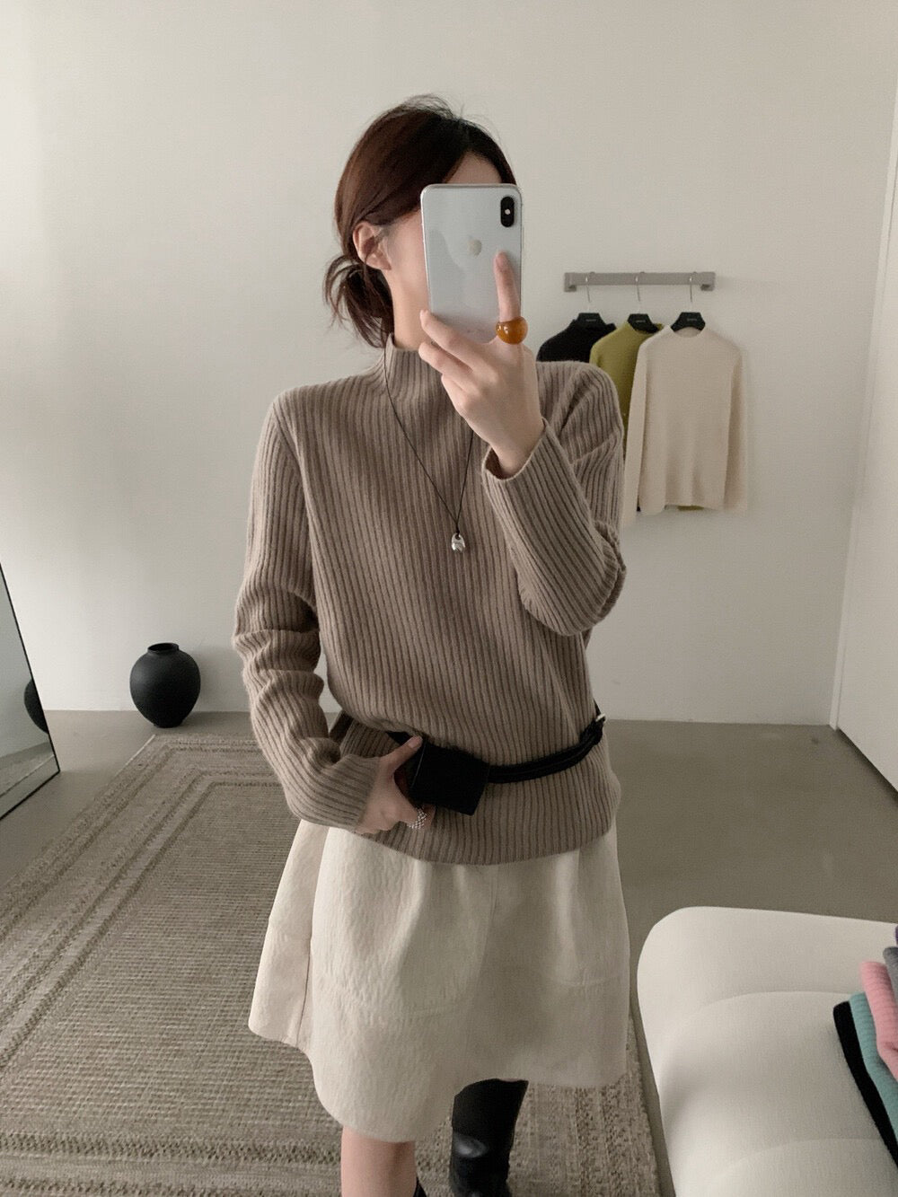 // 100%羊毛軟糯親膚半領坑紋NT