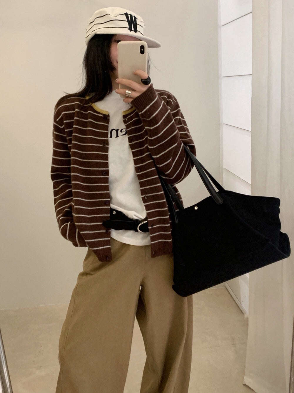 // 100%wool復古撞色包邊間條CD