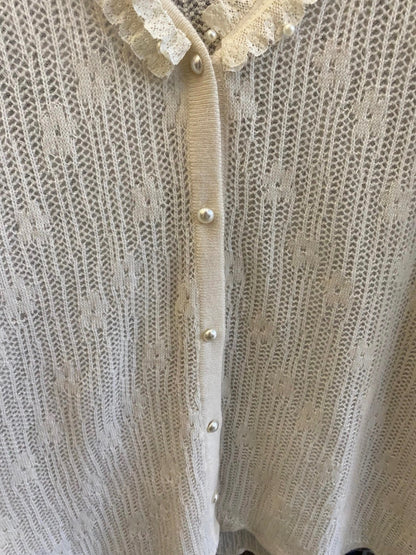 B311 / 肌理感暗刺繡花邊混羊毛BL
