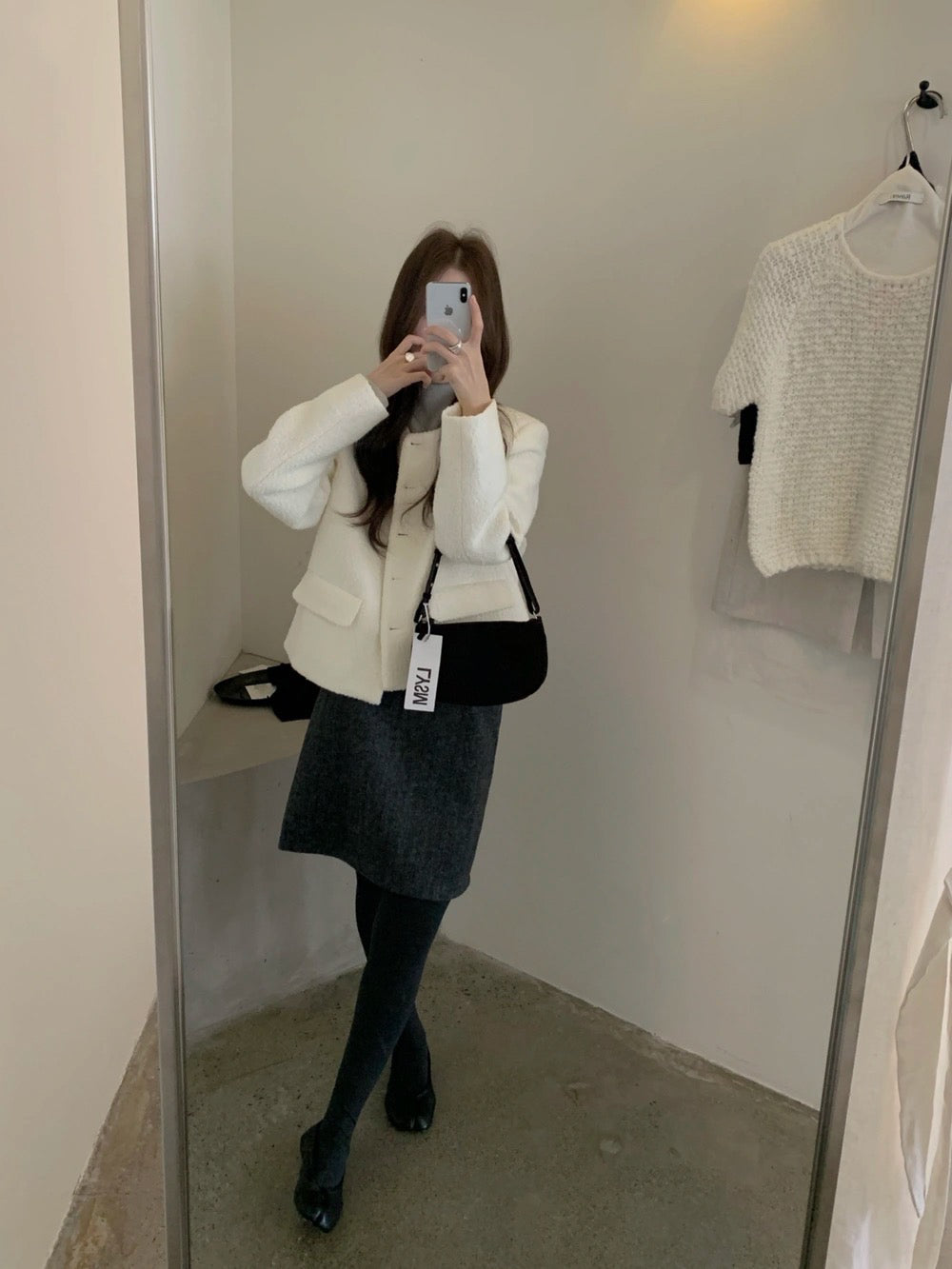 J62 / 高質羊毛圓領包扣tweed外套(50%羊毛)